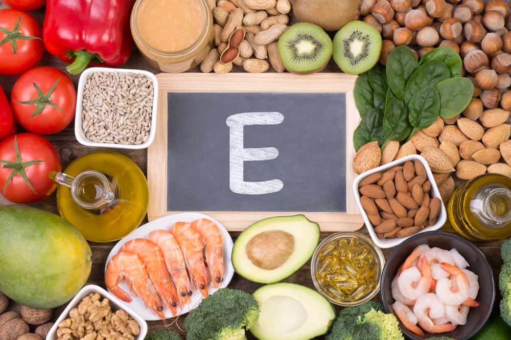 산화 스트레스 예방, 비타민 E가 함유된 식품 목록